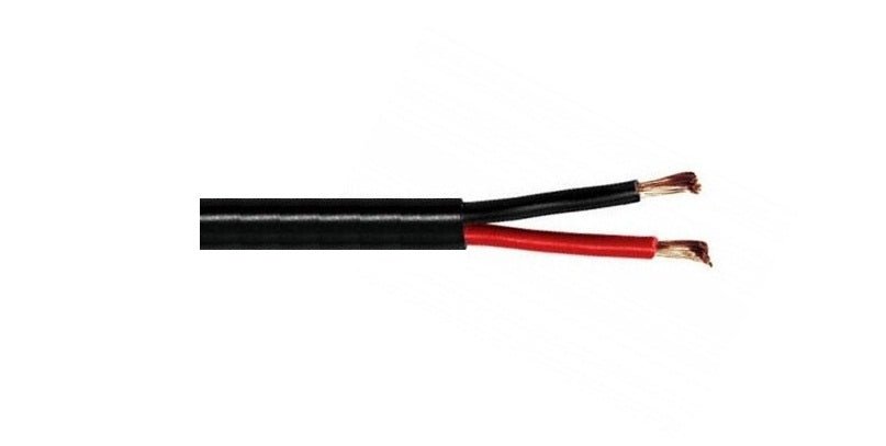 Polycab 0.5 Sqmm 2 core Black Copper Flexible Ins.Frls Cable  (100 Meters)
