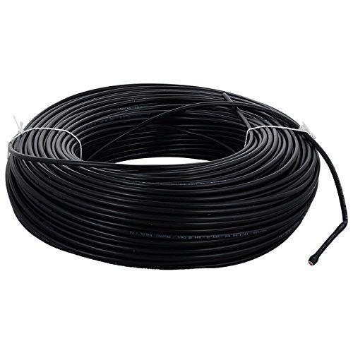 Polycab 1 Sqmm Single Core FRLS Black Copper PVC Insulated Flexible Cable, Length: 100 m