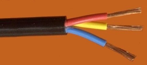 Polycab 2.5 Sqmm, 3 core Black Copper Flexible Ins Frls Cable (100 Meters)