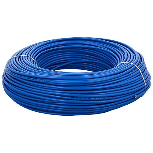 Polycab 6 Sqmm, 1 core Pvc Ins. Copper Flexible Frls Cable Blue  (100 Meters)