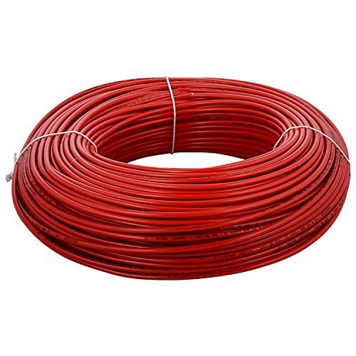 Polycab 6 Sqmm, 1 core Fr Pvc Ins. Copper Flexible Cable Red  (100 Meters)