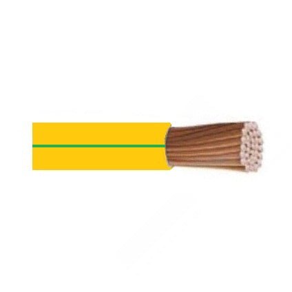 Polycab 95 Sqmm Single core Pvc Ins. Copper Flexible Frls Cbl Yellow/Green (100 Meters)