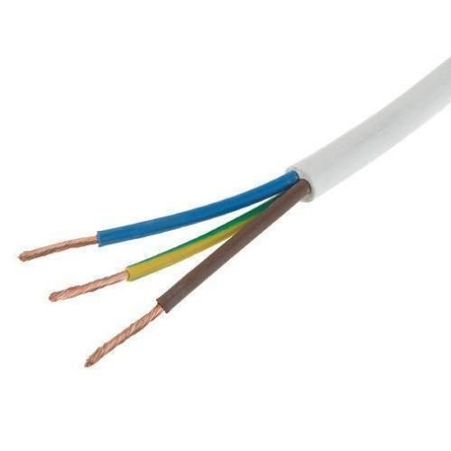 Polycab 2.5 Sqmm 3 core White Copper Flexible Ins.Frls Cable  (100 Meters)