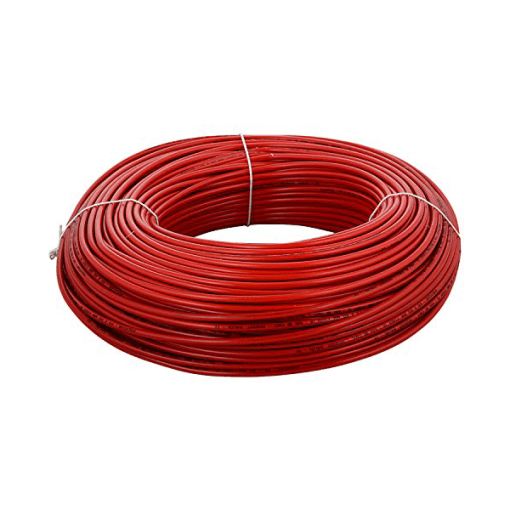 Finolex 4 SQMM SINGLE CORE PVC INS. COPPER FLEXIBLE FRLS CBL RED (100 Meters)